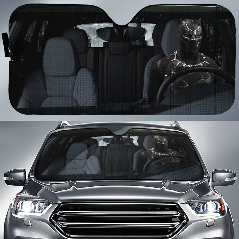 Black Panther Halloween Car Sunshade