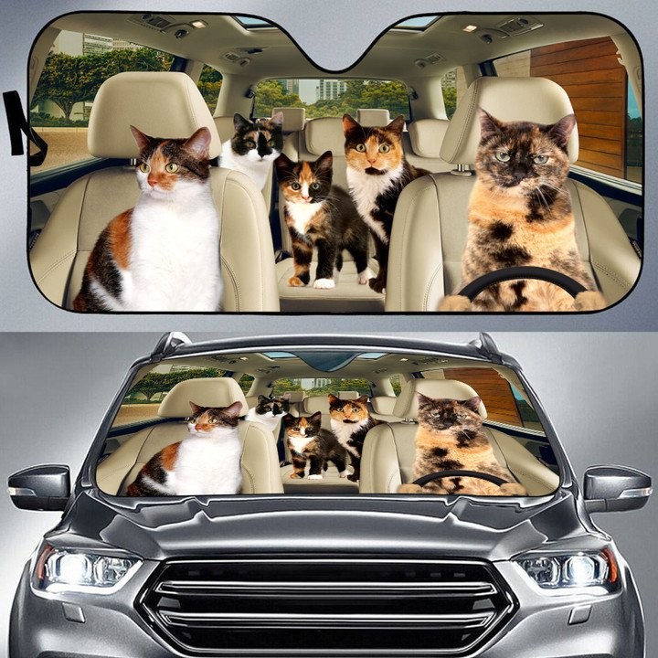 Tortoiseshell Cat All Over Printed 3D Sun Shade