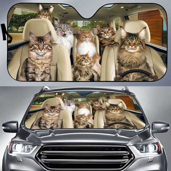 Maine Coon Cat All Over Printed 3D Sun Shade