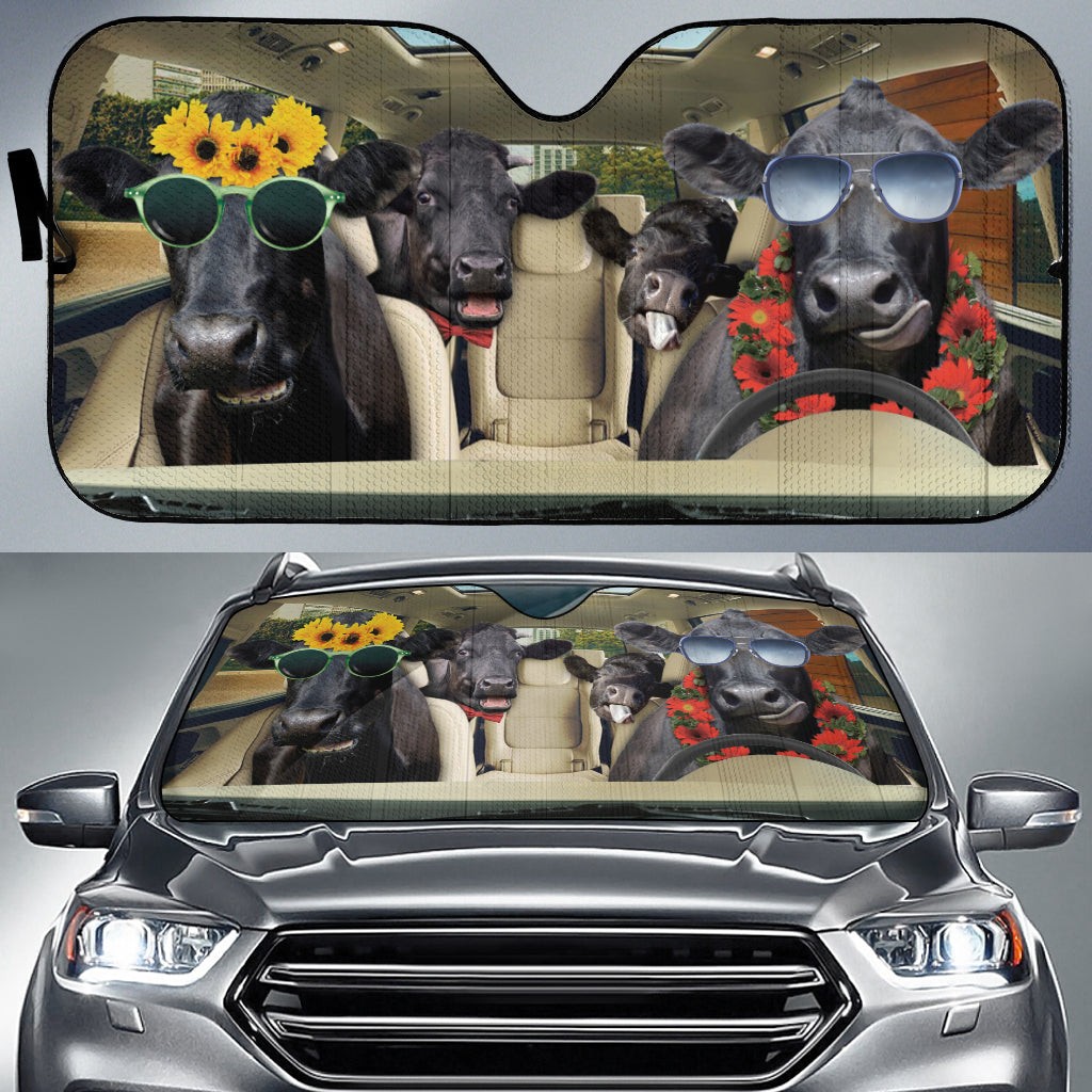 Driving Brangus Family All Over Print 3D Sun Shade