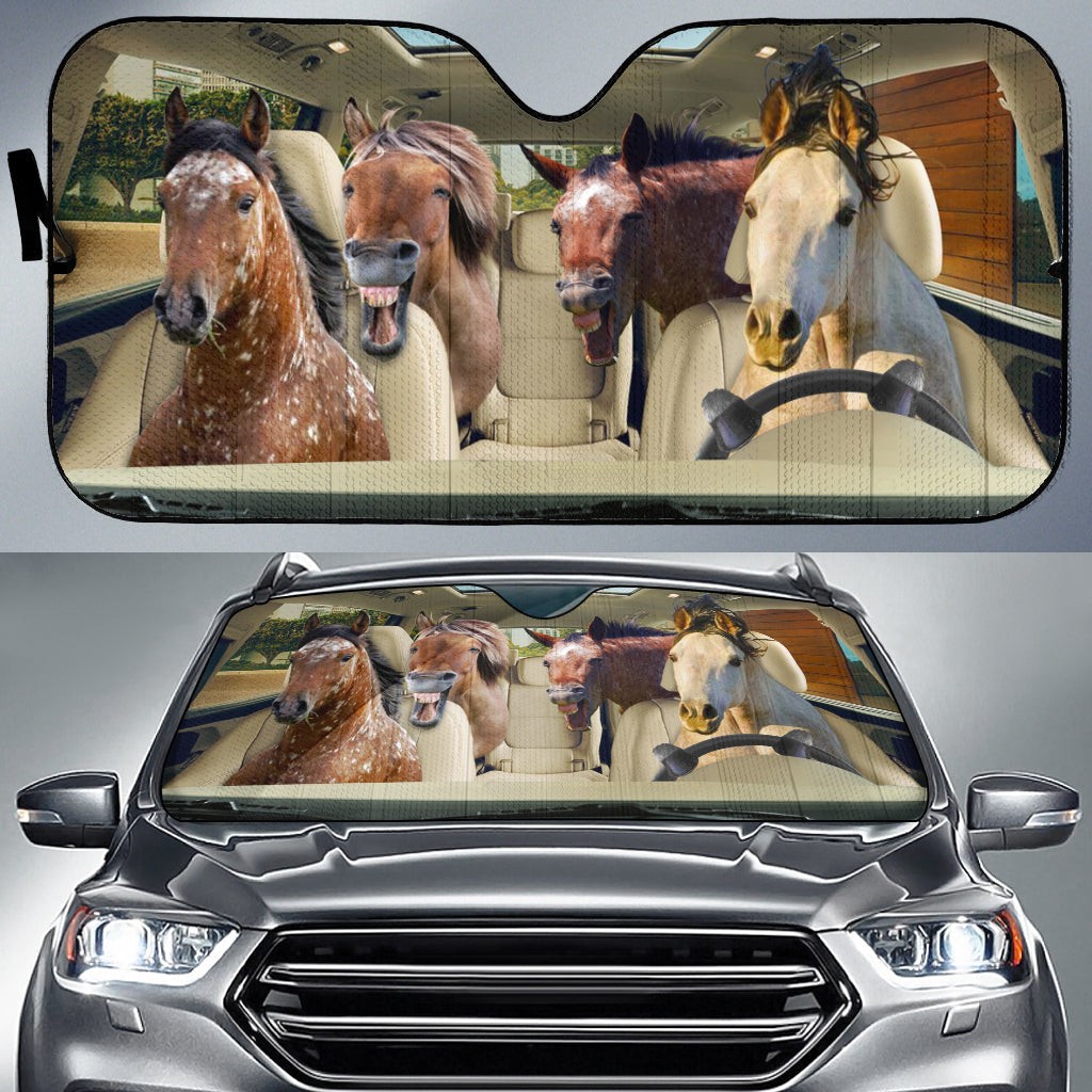 Driving Appaloosa Horse All Over Print 3D Sun Shade