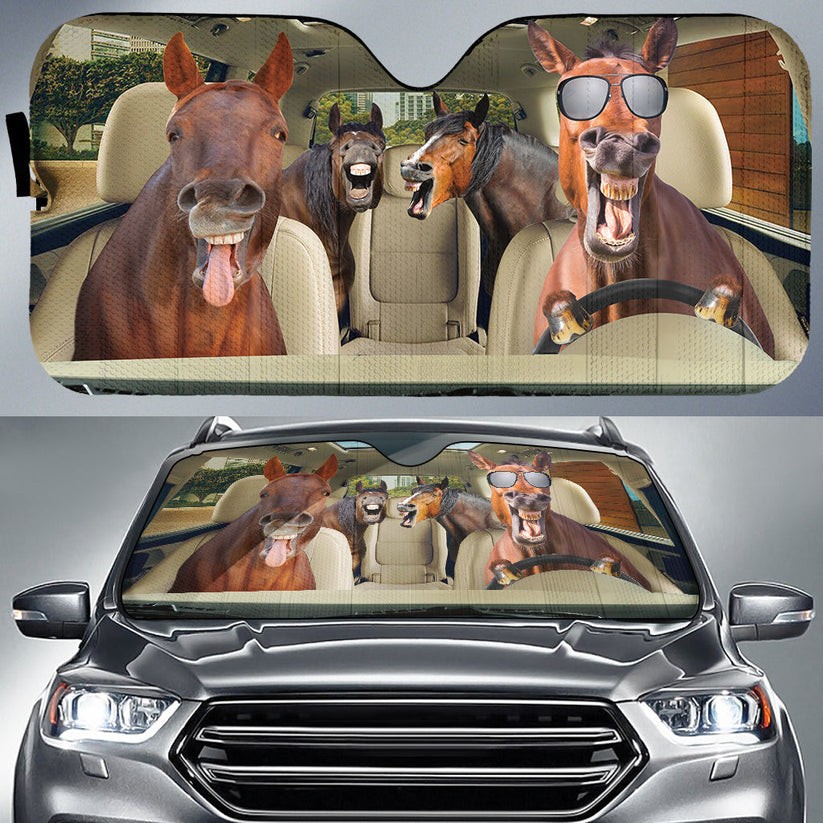 Driving American Quarter Horse All Over Print 3D Sun Shade