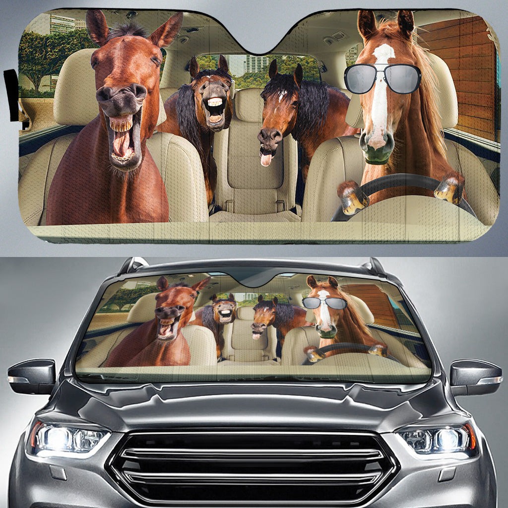 Driving Horse All Over Print 3D Sun Shade