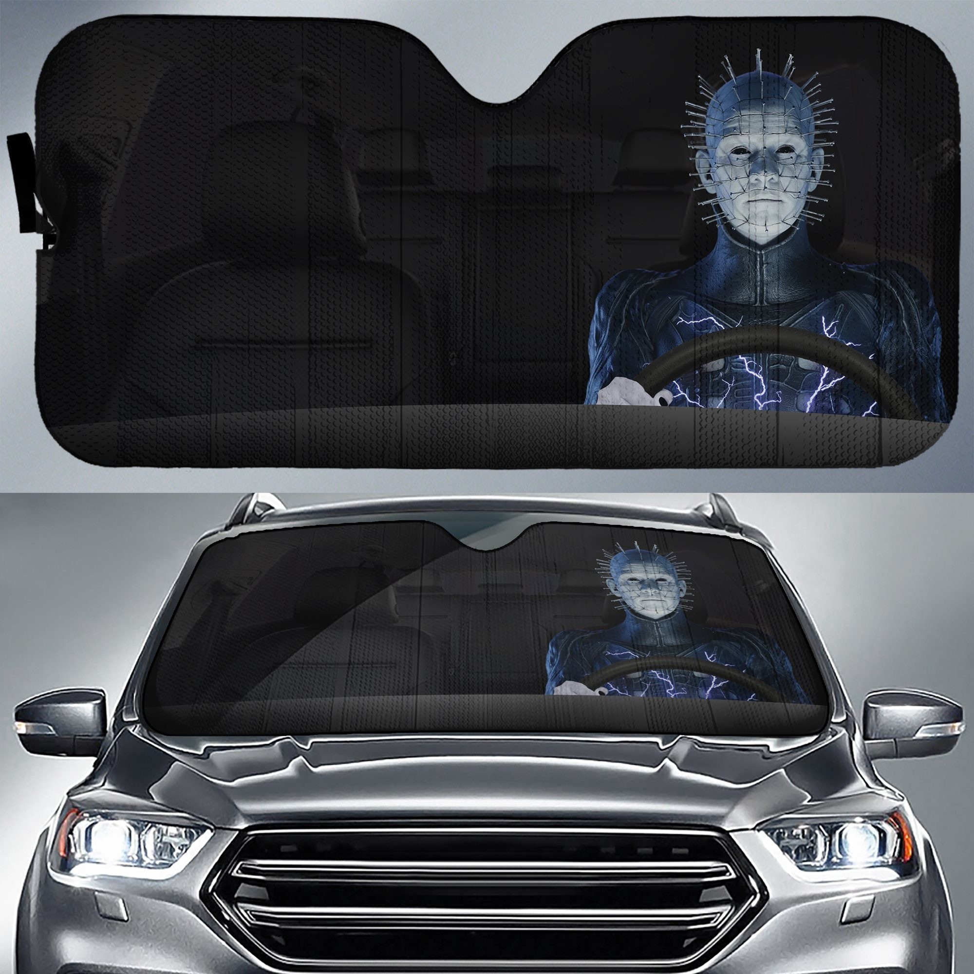 Pinhead Car Sunshade Horror Movie Halloween Car Sunshade