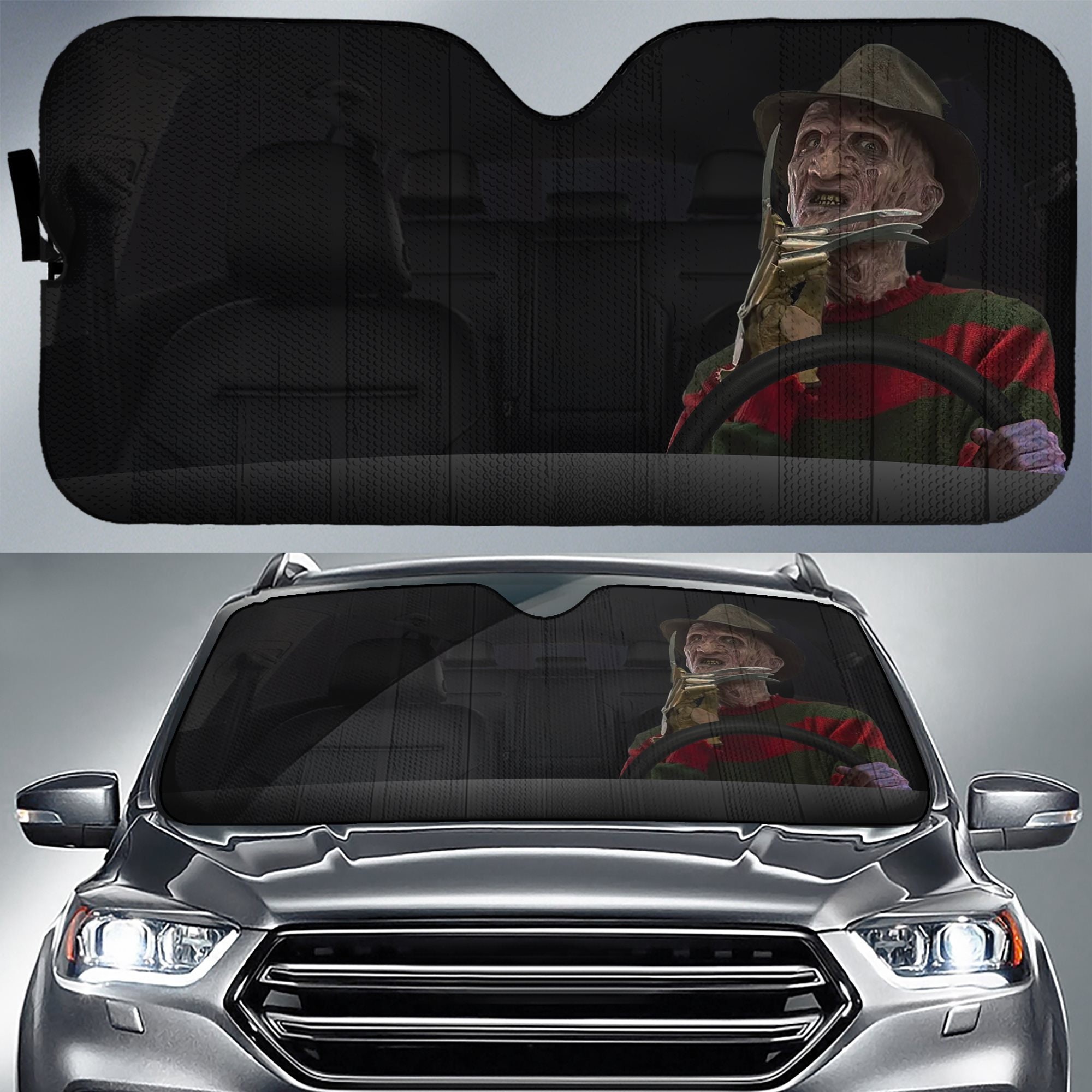 Freddy Krueger Car Sunshade Horror Movie Halloween Car Sunshade