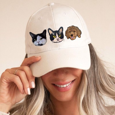 Personalized EMBROIDERED Pet Hat Using Pet Photo - Classic