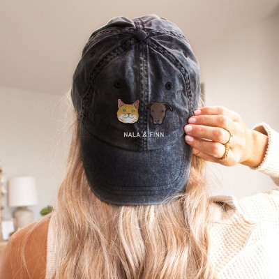 Personalized EMBROIDERED Pet Hat With Name - Classic