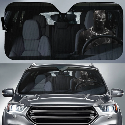 Black Panther Halloween Car Sunshade