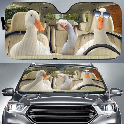 Ducks CAR All Over Printed 3D Sun Shade