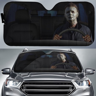 Michael Myers Car Sunshade Horror Movie Halloween Car Sunshade