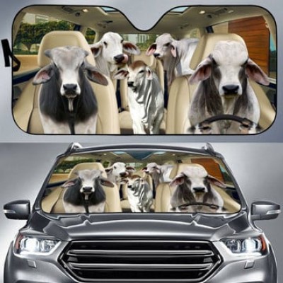 Driving Brahman Cattle All Over Print 3D Sun Shade