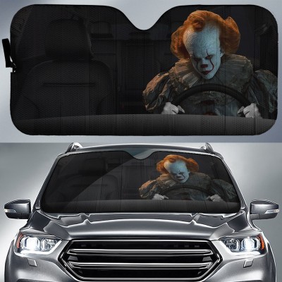 Pennywise Car Sunshade Horror Movie Halloween Car Sunshade