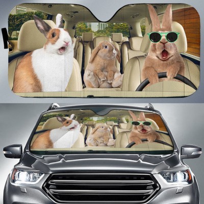 Driving Rabbit All Over Print 3D Sun Shade