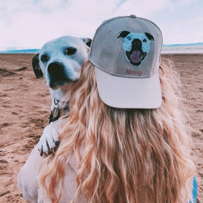 HYPER-DETAILED HAND EMBROIDERY Personalized Pet Hat Using Pet Photo - Classic