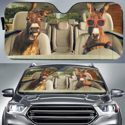 Driving Donkeys All Over Print 3D Sun Shade