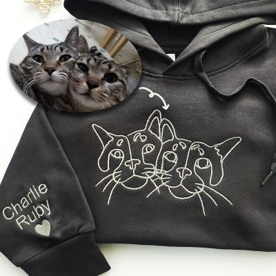 Personalised One-Line Embroidered Pet Sweatshirt