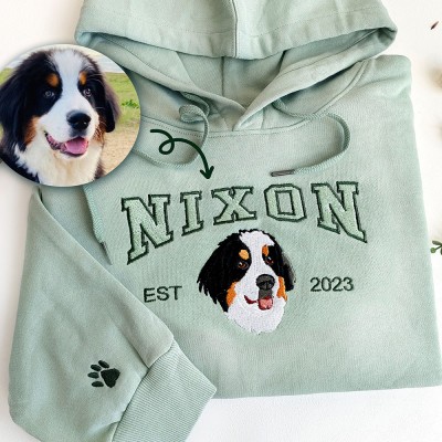 Personalized Pet Face Embroidered Sweatshirt