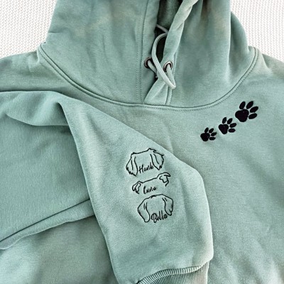 Personalized Dog Ears with Names EMBROIDERED Sweatshirt